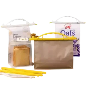 Airtight Food Storage Clip with Zip Bags – Transparent Background Product Layout