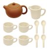 Silicone Tea Set Full Components – Teapot, Cream Pitcher, 4 Cups, 4 Spoons