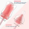 360° Rotating Silicone Bottle and Nipple Brush Set – Easy Scrubbing