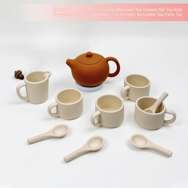 Silicone Tea Set – Full 10-Piece Set on White Background