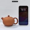 Silicone Mini Teapot Size Scene Comparison with iPhone