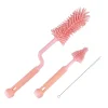 Silicone Baby Bottle Cleaning Brush Set – Long Handle, Nipple Brush, Straw Brush